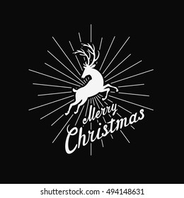 Merry Christmas  Greeting card design. Vector illustration EPS 10