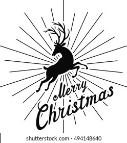 Merry Christmas  Greeting card design. Vector illustration EPS 10
