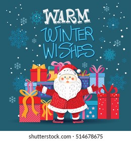 Merry Christmas greeting card design, background, and vector illustration