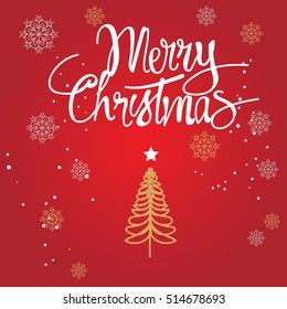 Merry Christmas greeting card design, background, and vector illustration