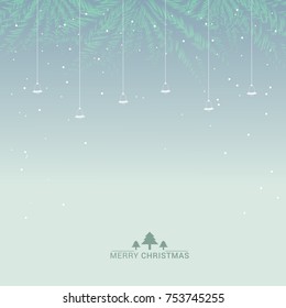 Merry Christmas Greeting Card Design Background.