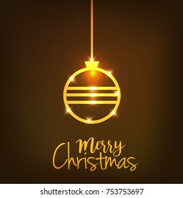 Merry Christmas Greeting Card Design Background.