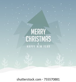 Merry Christmas Greeting Card Design Background.