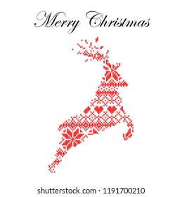 Merry Christmas greeting card. Christmas elements for greeting design. Vector.