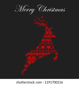 Merry Christmas greeting card. Christmas elements for greeting design. Vector.