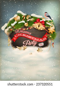 Merry Christmas greeting card. EPS 10 vector file included