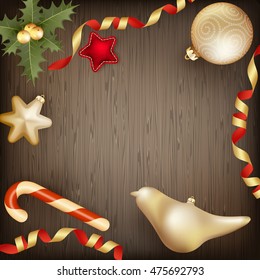 Merry Christmas greeting card. EPS 10 vector file included