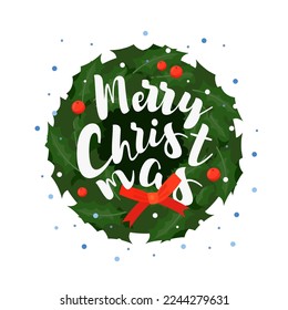 Merry Christmas greeting card or festive banner.