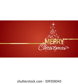 Merry Christmas greeting card firework red background