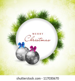 Merry Christmas greeting card, gift card or invitation card. EPS 10.