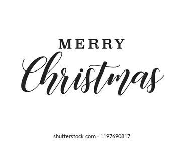 Merry Christmas Greeting Card, Christmas Graphic, Christmas Background, Merry Christmas Text, Holiday Text, Isolated Background for posters, flyers, social media, holiday cards