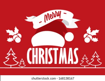 Merry Christmas Greeting Card | SantaÃ¢Â?Â?s Hat