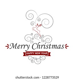 Merry Christmas Greeting Card - labeling
