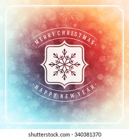 Merry Christmas greeting card lights and snowflakes vector background. Christmas holidays wish message typography design and decorations. Vector illustration. Merry Christmas greeting card lights and snowflakes vector background. Christmas holidays wish message typography design and decorations. Vector illustration.