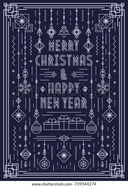 Image vectorielle de stock de Carte de voeux Joyeux Noël