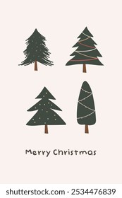 Feliz cartão de felicitações de Natal. Vetor de cartão de convite de festa de Natal. Cartazes ou panfletos da festa da noite de Natal. Christmas social media post vetor ilustração.