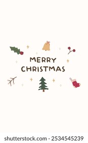 Merry Christmas greeting card. Christmas party invitation card vector. Christmas night party posters or flyers. Christmas social media post vector illustration.