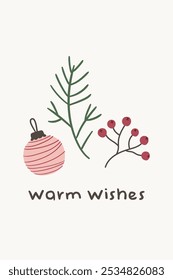 Merry Christmas greeting card. Christmas party invitation card vector. Christmas night party posters or flyers. Christmas social media post vector illustration.