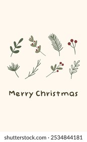 Merry Christmas greeting card. Christmas party invitation card vector. Christmas night party posters or flyers. Christmas social media post vector illustration.
