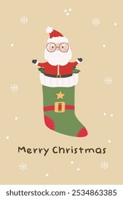 Merry Christmas greeting card. Christmas party invitation card vector. Christmas night party posters or flyers. Christmas social media post vector illustration.