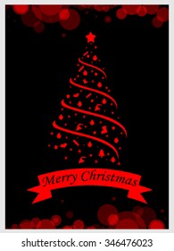 Merry Christmas Greeting Card Red