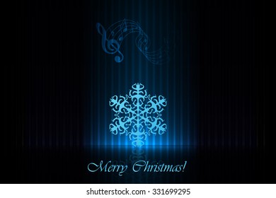Merry Christmas! - greeting card with snowflake