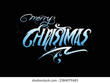 MERRY CHRISTMAS greeting card and t shirt design