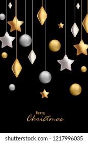 Merry Christmas greeting card template, Christmas background