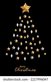Merry Christmas greeting card template, Christmas background