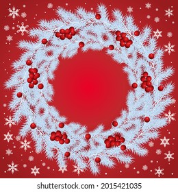 Merry Christmas greeting card. Christmas card template. Vector Illustration