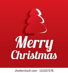 Merry Christmas Greeting Card. Christmas tree. Vector illustration. Eps10.