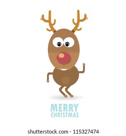 merry christmas greeting card. vector abstract xmas background. vector deer.