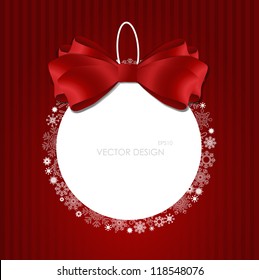 Merry Christmas Greeting Card, vector illustration.