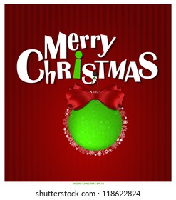 Merry Christmas greeting card, vector illustration.