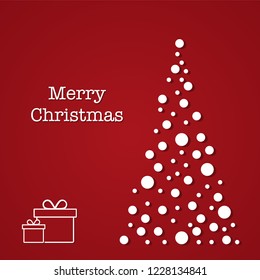 Merry Christmas, greeting card vector

