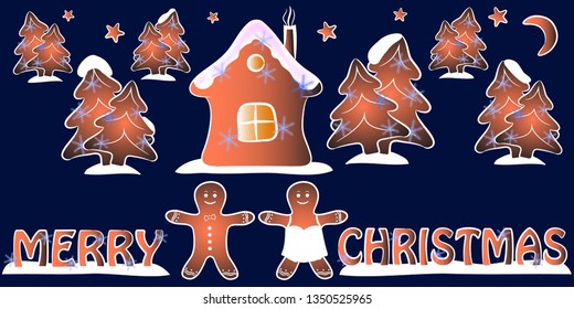 merry christmas greeting card vector illustration 