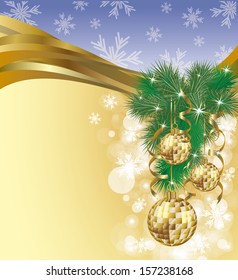 Merry Christmas greeting card, vector illustration