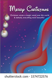 Merry Christmas. Christmas greeting card Vector Text Background. 3d illustration of holiday posters. Festive banner design