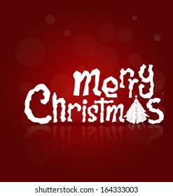 Merry Christmas greeting card, vector illustration.