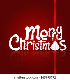 Merry Christmas greeting card, vector illustration.