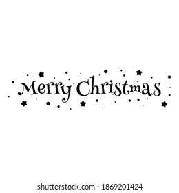 Merry Christmas greeting card, vector illustration. 