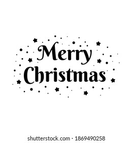 Merry Christmas greeting card, vector illustration. 
