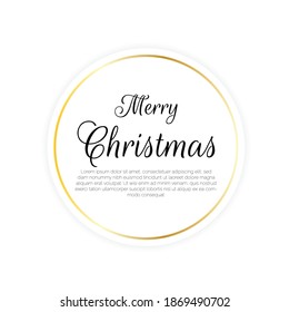 Merry Christmas greeting card, vector illustration. 