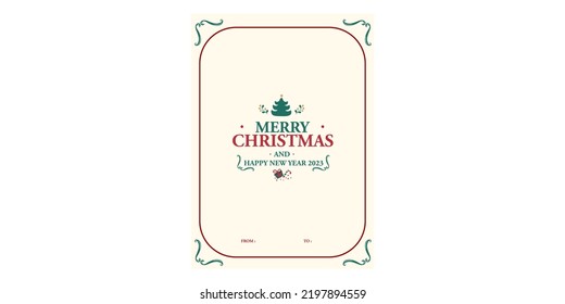 merry christmas greeting card vector template