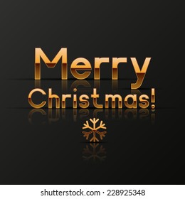 Merry Christmas greeting card. Vector illustration 