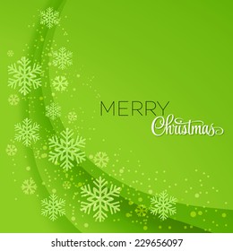 Merry Christmas greeting card.  Vector illustration. 