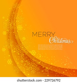 Merry Christmas greeting card.  Vector illustration. EPS 10