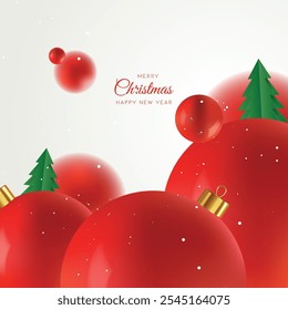 Feliz Natal cartão vetor cartaz set. bolas de Natal