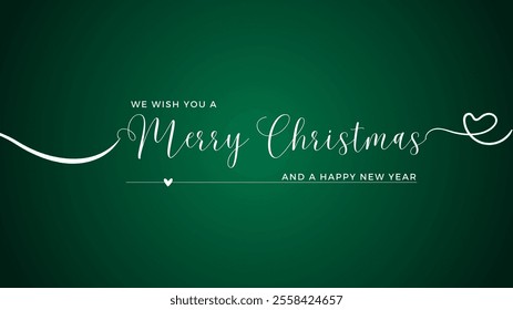 Merry christmas greeting card vector design. with green template. Vector illustration.