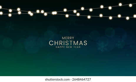 Merry christmas greeting card vector poster. Christmas elegant invitation template with xmas balls, candy cane and snowflakes ornaments decoration. 